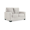 Ashley Anise Sofa Sleeper with Twin Size Pull Out Bed, Snow White Polyester
