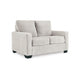 Ashley Anise Sofa Sleeper with Twin Size Pull Out Bed, Snow White Polyester