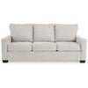 Ashley Anise Sofa Sleeper with Queen Size Pull Out Bed, Snow White Polyester