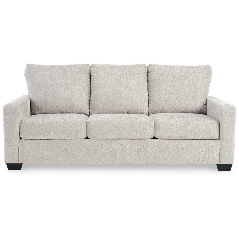 Ashley Anise Sofa Sleeper with Queen Size Pull Out Bed, Snow White Polyester