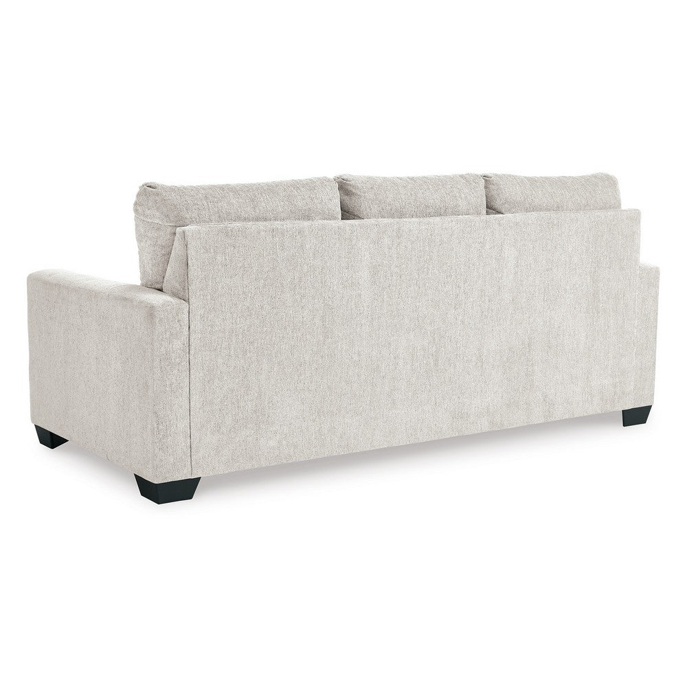 Ashley Anise Sofa Sleeper with Queen Size Pull Out Bed, Snow White Polyester