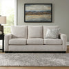 Ashley Anise Sofa Sleeper with Queen Size Pull Out Bed, Snow White Polyester