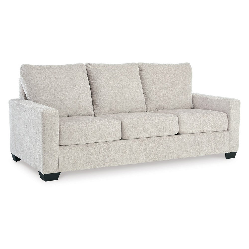 Ashley Anise Sofa Sleeper with Queen Size Pull Out Bed, Snow White Polyester