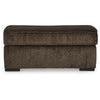 Ashley Ayle Ottoman with Low Profile Legs Chocolate Brown Polyester 44 Inch BM331767
