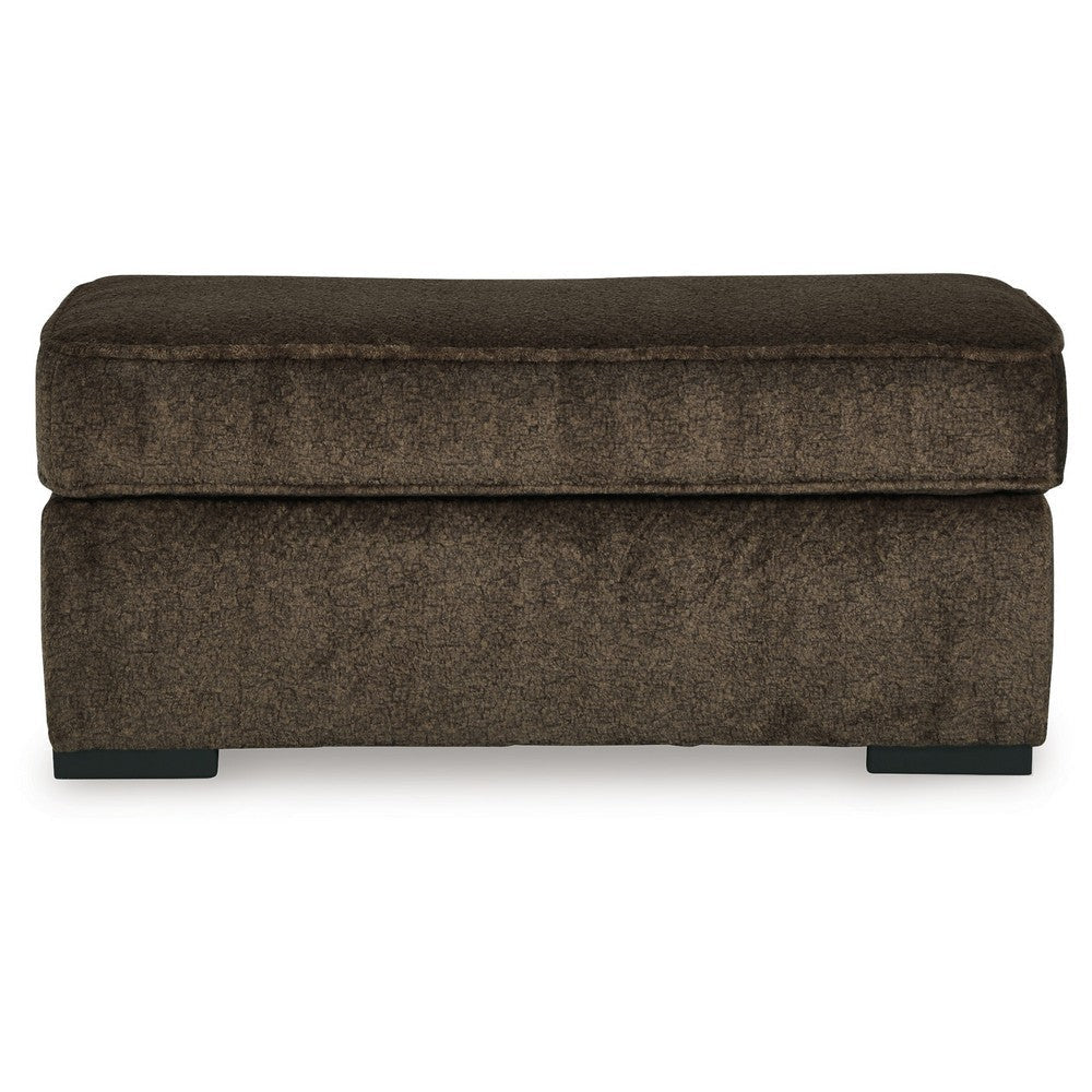 Ashley Ayle Ottoman with Low Profile Legs Chocolate Brown Polyester 44 Inch BM331767