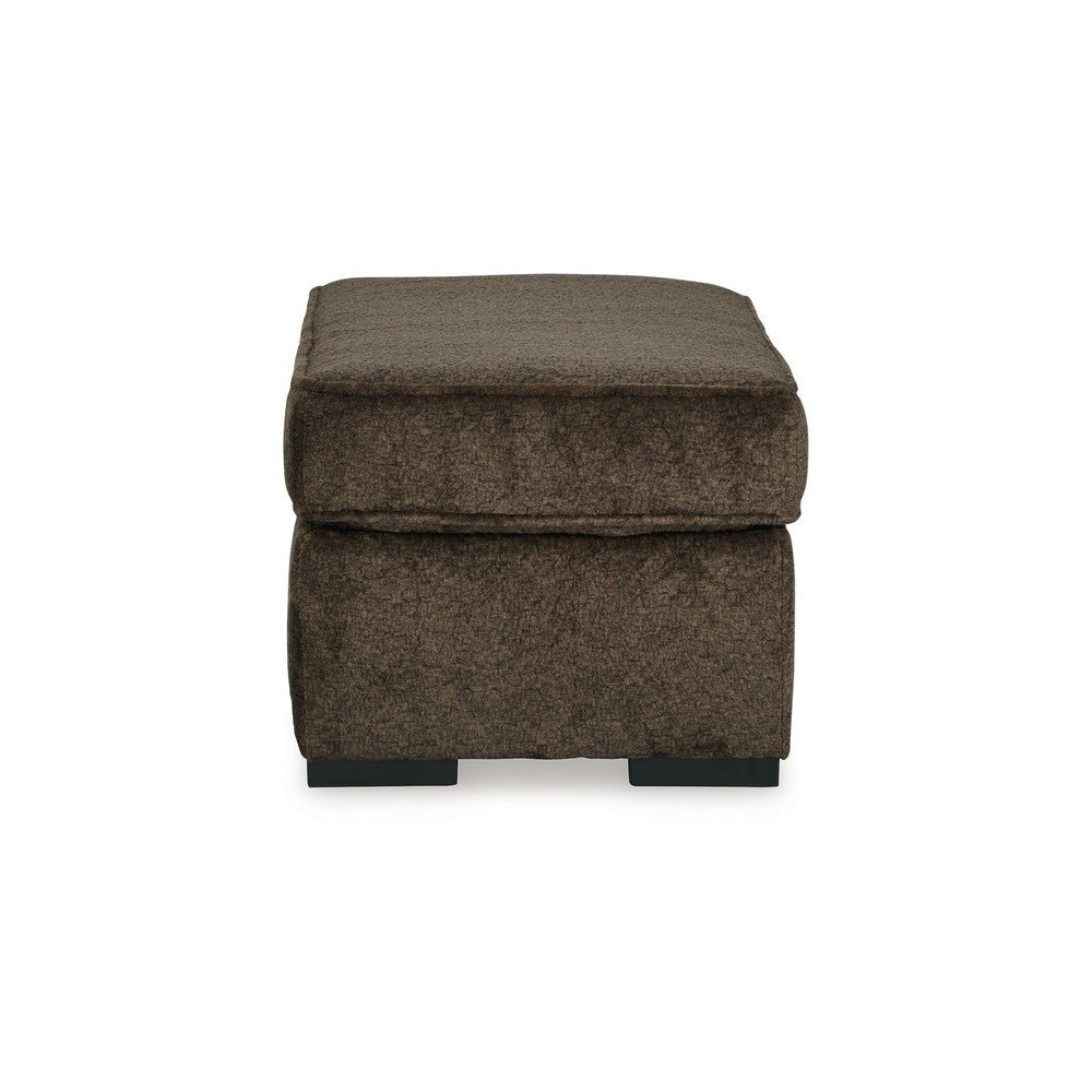 Ashley Ayle Ottoman with Low Profile Legs Chocolate Brown Polyester 44 Inch BM331767