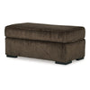 Ashley Ayle Ottoman with Low Profile Legs Chocolate Brown Polyester 44 Inch BM331767