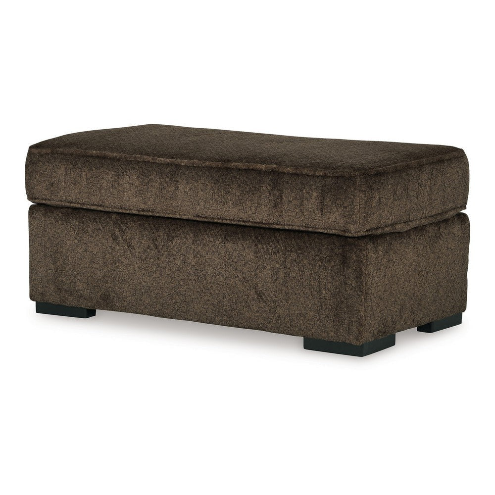 Ashley Ayle Ottoman with Low Profile Legs Chocolate Brown Polyester 44 Inch BM331767