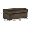 Ashley Ayle Ottoman with Low Profile Legs Chocolate Brown Polyester 44 Inch BM331767