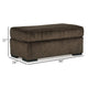 Ashley Ayle Ottoman with Low Profile Legs Chocolate Brown Polyester 44 Inch BM331767
