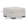 Ashley Carly Oversized Accent Ottoman Modern Stone Gray Nuvella 36 Inch BM331771