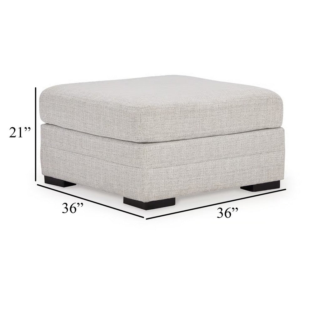 Ashley Carly Oversized Accent Ottoman Modern Stone Gray Nuvella 36 Inch BM331771