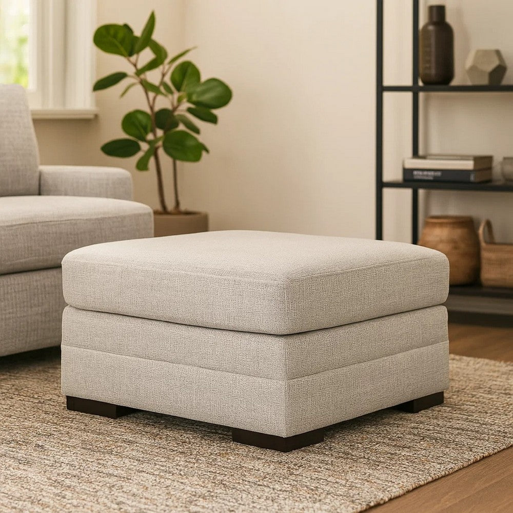 Ashley Carly Oversized Accent Ottoman, Modern Stone Gray Nuvella 36 Inch