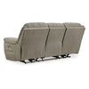 Ashley Zane Power Recliner Sofa USB Charging Ports Gray Faux Suede Suede BM331774