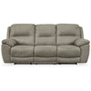 Ashley Zane Manual Recliner Sofa with Zero Wall Gray Faux Suede 93 Inch BM331775