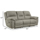 Ashley Zane Manual Recliner Sofa with Zero Wall Gray Faux Suede 93 Inch BM331775