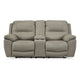 Ashley Zane Manual Dual Reclining Loveseat Soft Gray Faux Suede 80 Inch BM331776