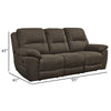 Ashley Zane Manual Recliner Sofa with Zero Wall Brown Faux Suede 93 Inch BM331777
