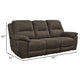 Ashley Zane Manual Recliner Sofa with Zero Wall Brown Faux Suede 93 Inch BM331777