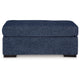Ashley Marcy Ottoman Low Profile Legs Navy Blue Next Gen Nuvella 44 Inch