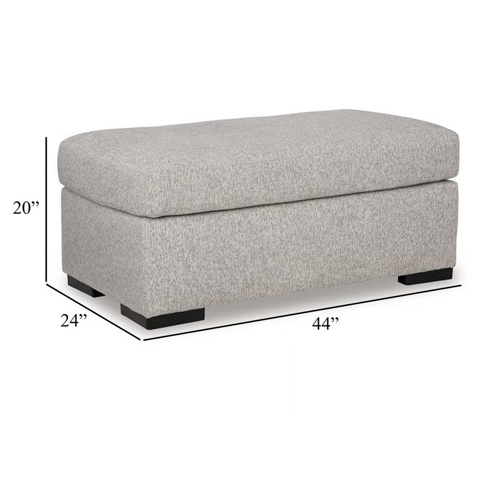 Ashley Marcy Ottoman Low Profile Legs Pewter Gray Next Gen Nuvella 44 Inch BM331782