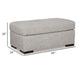 Ashley Marcy Ottoman Low Profile Legs Pewter Gray Next Gen Nuvella 44 Inch BM331782