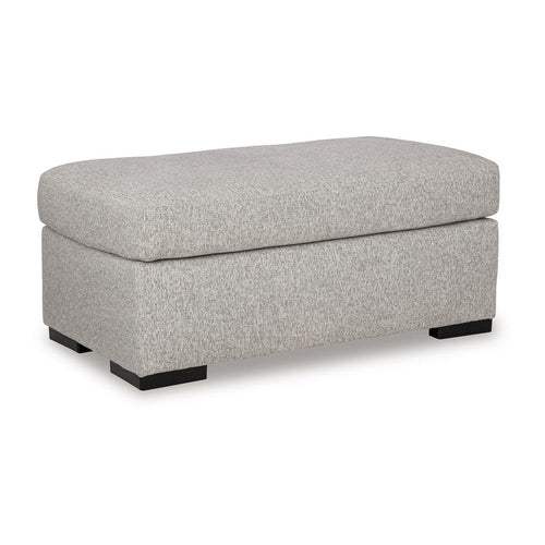 Ashley Marcy Ottoman, Low Profile Legs, Pewter Gray Next Gen Nuvella 44 Inch