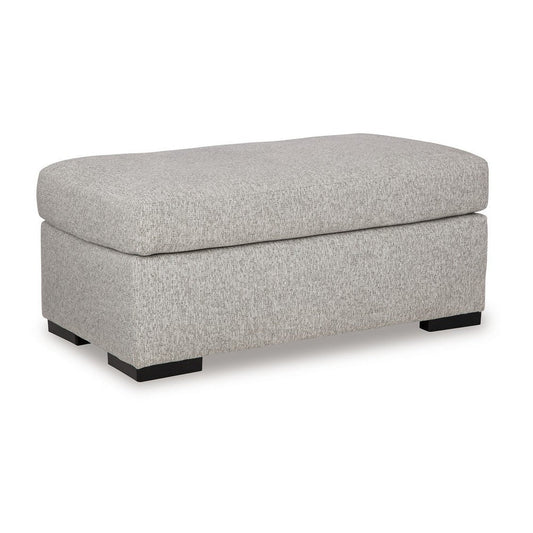 Ashley Marcy Ottoman, Low Profile Legs, Pewter Gray Next Gen Nuvella 44 Inch