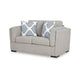 Ashley Marcy Loveseat with Arm Bolster Pillows Pewter Gray Polyester 66 Inch BM331784
