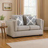 Ashley Marcy Loveseat with Arm Bolster Pillows, Pewter Gray Polyester 66 Inch