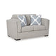 Ashley Marcy Loveseat with Arm Bolster Pillows, Pewter Gray Polyester 66 Inch