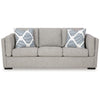 Ashley Marcy Sofa with Arm Bolster Pillows Pewter Gray Polyester 89 Inch BM331785