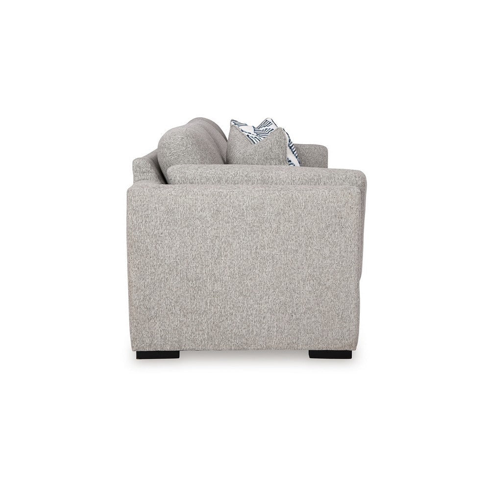 Ashley Marcy Sofa with Arm Bolster Pillows Pewter Gray Polyester 89 Inch BM331785