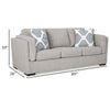 Ashley Marcy Sofa with Arm Bolster Pillows Pewter Gray Polyester 89 Inch BM331785