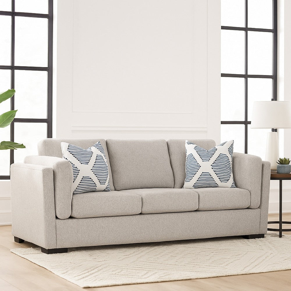 Ashley Marcy Sofa with Arm Bolster Pillows, Pewter Gray Polyester 89 Inch