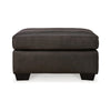 Ashley Zada Accent Ottoman Soft Dark Brown Real and Faux Leather 34 Inch BM331789