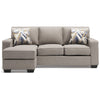 Ashley Qien Sofa Chaise with 2 Accent Pillows Stone Gray Polyester 85 Inch BM331793