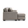 Ashley Qien Sofa Chaise with 2 Accent Pillows Stone Gray Polyester 85 Inch BM331793