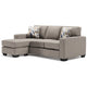 Ashley Qien Sofa Chaise with 2 Accent Pillows Stone Gray Polyester 85 Inch BM331793