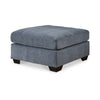 Ashley Marlow Oversize Ottoman Stitch Details Muted Blue Polyester 36 Inch BM331797
