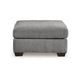 Ashley Marlow Oversize Ottoman, Stitch Details, Muted Gray Polyester 36 Inch