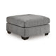 Ashley Marlow Oversize Ottoman, Stitch Details, Muted Gray Polyester 36 Inch