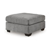 Ashley Marlow Oversize Ottoman, Stitch Details, Muted Gray Polyester 36 Inch