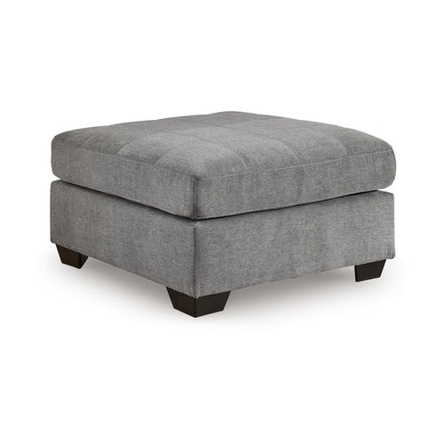 Ashley Marlow Oversize Ottoman, Stitch Details, Muted Gray Polyester 36 Inch