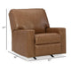 Ashley Miller Manual Recliner Chair Pull Tab Caramel Brown Real Leather BM331802
