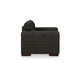 Ashley Lenie Oversized Chair Block Stitched Dark Gray Real and Faux Leather BM331809