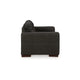 Ashley Lenie Loveseat, Block Stitched Dark Gray Real and Faux Leather 70 Inch