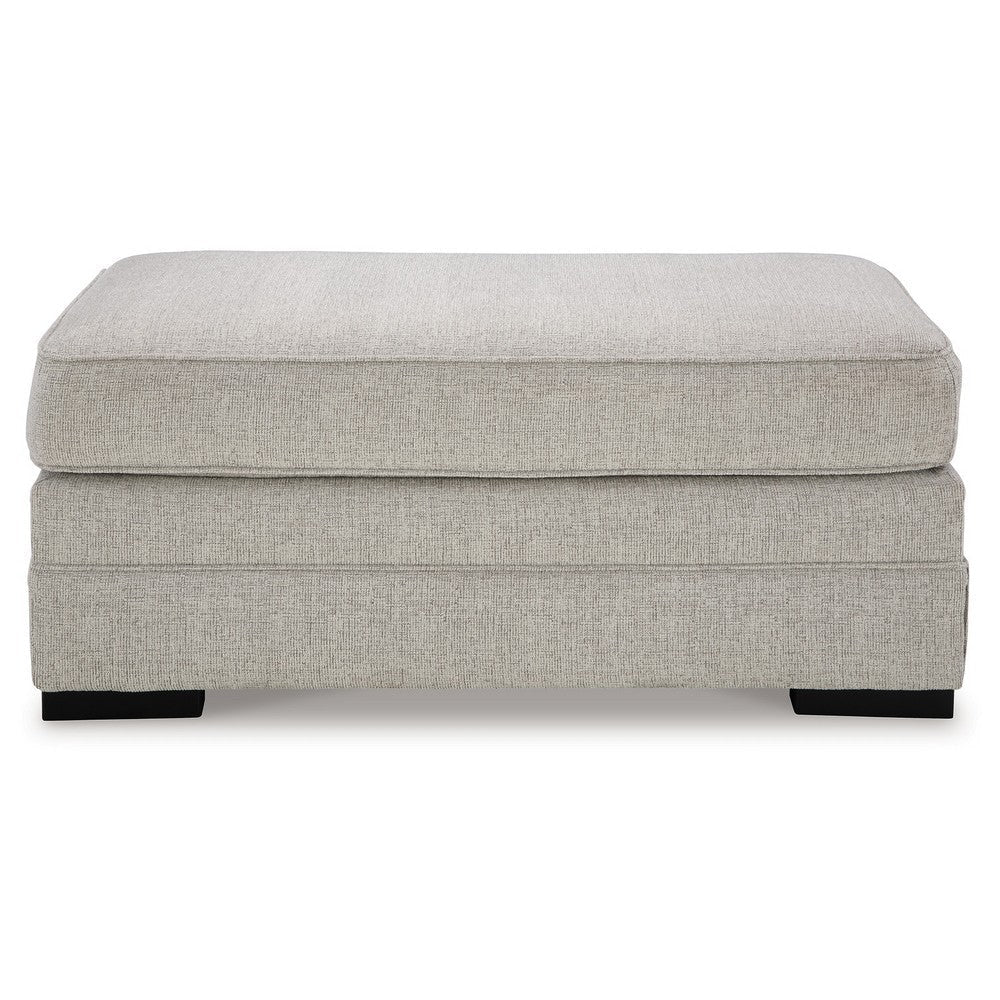 Ashley Shelyn Accent Ottoman Bench Modern Light Sand Gray Polyester 43 Inch BM331812
