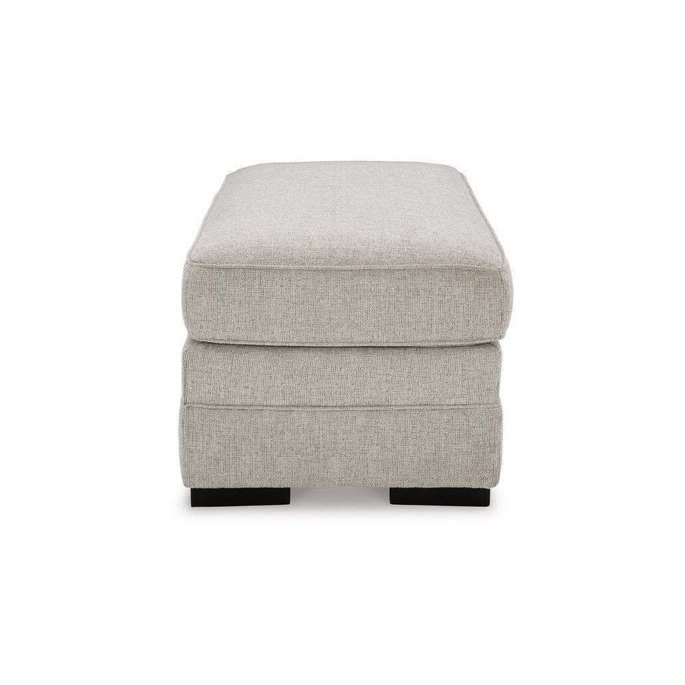 Ashley Shelyn Accent Ottoman Bench Modern Light Sand Gray Polyester 43 Inch BM331812
