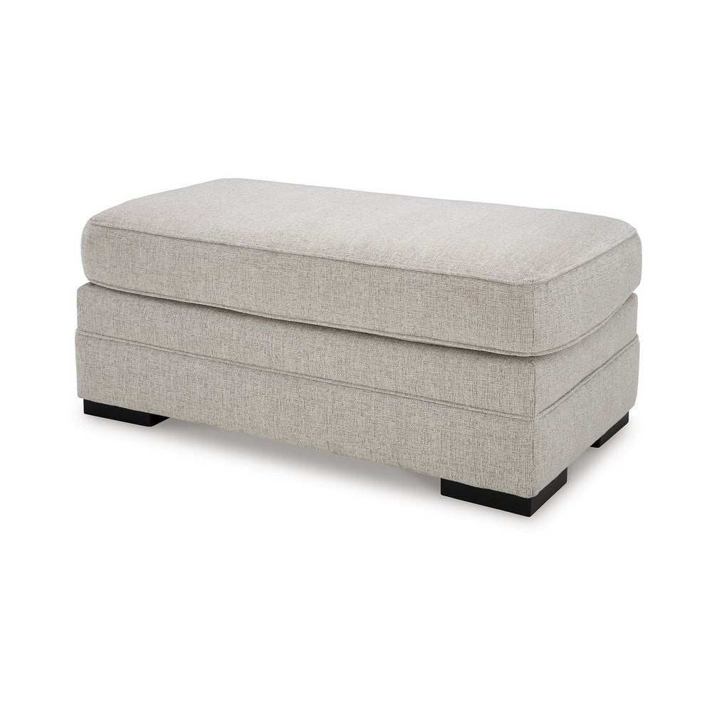 Ashley Shelyn Accent Ottoman Bench Modern Light Sand Gray Polyester 43 Inch BM331812